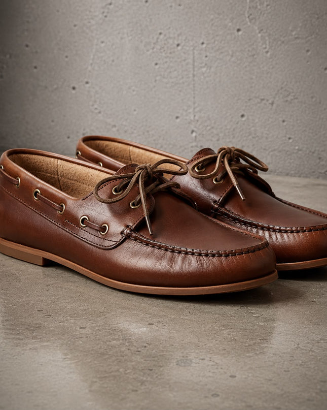 Handmade men classic style brown leather derby dress shoes, Men office shoes