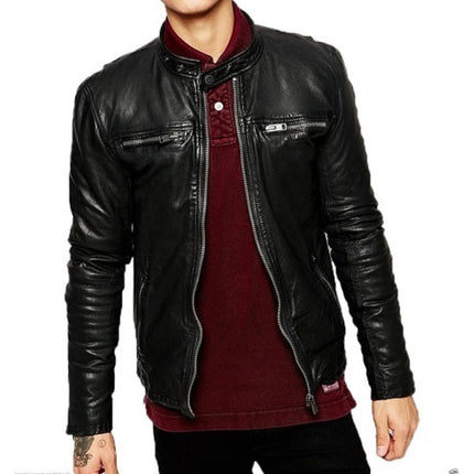 Mens Biker Leather Jacket, Men Fashion Black Leather Jacket, Jackets