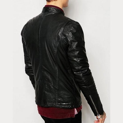 Mens Biker Leather Jacket, Men Fashion Black Leather Jacket, Jackets