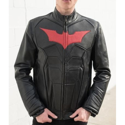 Handmade Men Black Leather Biker Pad Jackets, Real Leather Jackets For Mens