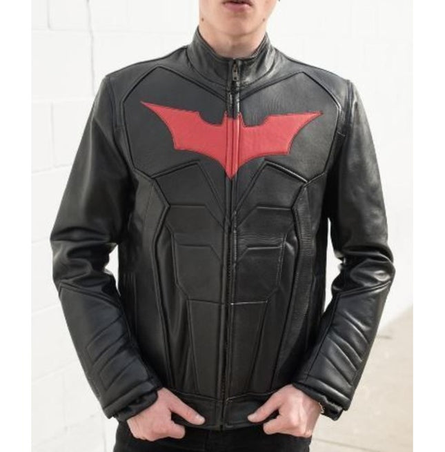 Handmade Men Black Leather Biker Pad Jackets, Real Leather Jackets For Mens