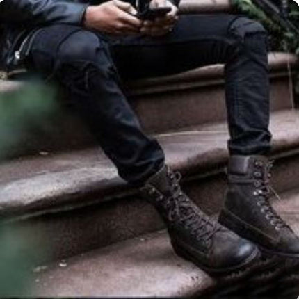 Handmade Men’s Black Chukka High Ankle Lace Up Military Boots, Real Leather Military Boots.