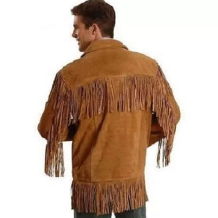 Cowboy Western Leather Jacket, Mens Suede Leather Jacket Western Wear