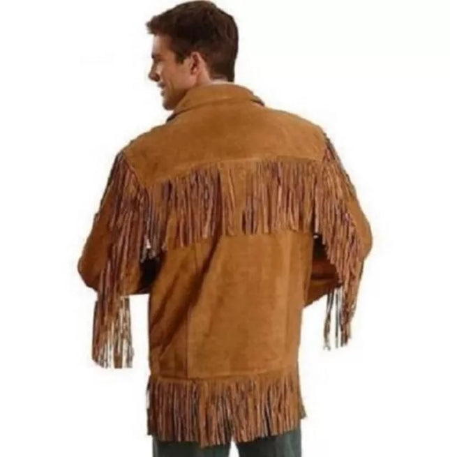 Cowboy Western Leather Jacket, Mens Suede Leather Jacket Western Wear