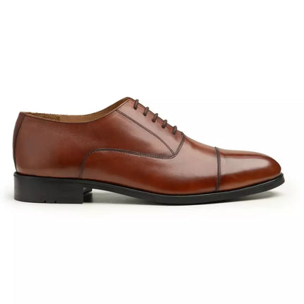 Handmade Men Tan Brown Dress Shoes, Men Brown Leather Lace up Oxfords Shoes