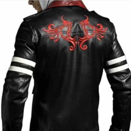 Handmade Men Alex Mercer Stylish Embroidery Leather Jacket, Casual Fashion Jacket