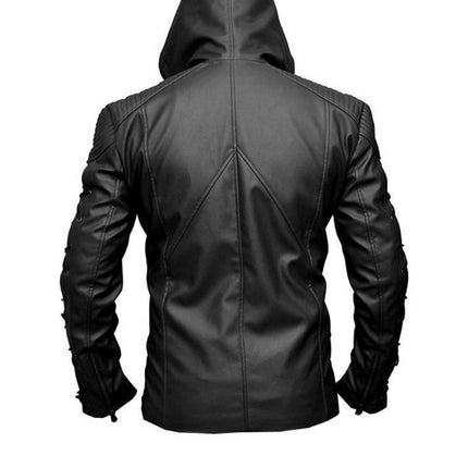 Roy Harper Black Arrow Jacket, Men Leather Jacket Celebrity Jackets