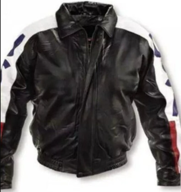 Men’s Handmade USA Flag Jackets with Black Backs Genuine Leather Jackets For Men