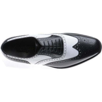 Mens Formal Shoes, Men Black Wing Tip Two Tone Spectator Shoes, Mens Shoes