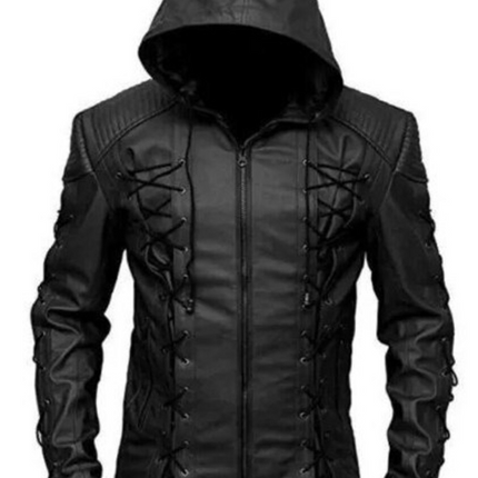 Handmade Men Roy Harper Black Arrow Jacket, Men Leather Jacket For Men