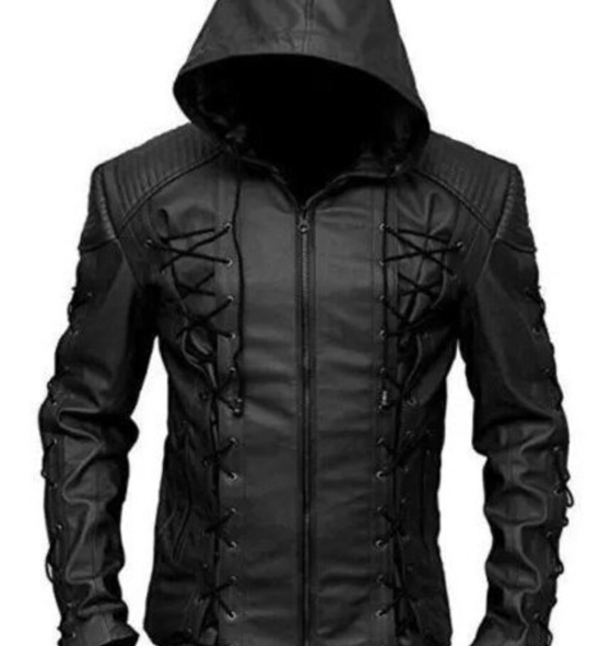Handmade Men Roy Harper Black Arrow Jacket, Men Leather Jacket For Men