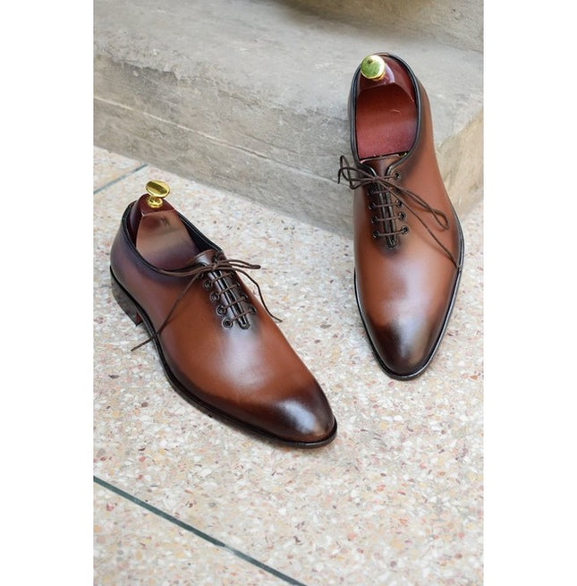 Mens Dress Oxfords Shoes, Mens Brown Leather Formal Shoes, Mens Shoes
