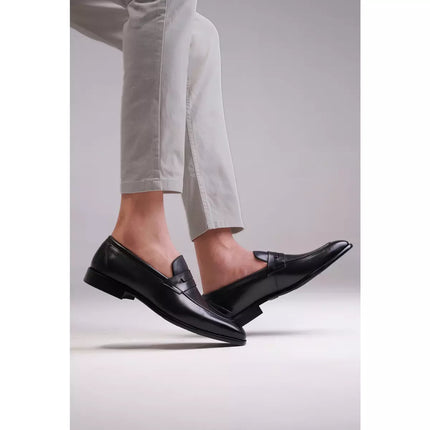 Handmade Mens Black Leather Moccasins, Men Brown Dress Shoes, Gift for Him