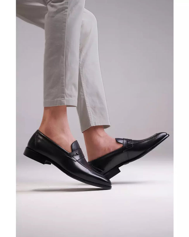 Handmade Mens Black Leather Moccasins, Men Brown Dress Shoes, Gift for Him