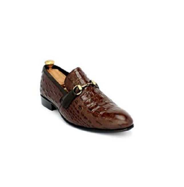 Handmade Mens Alligator Leather Moccasins Loafer, Crocodile Shoes For Men’s