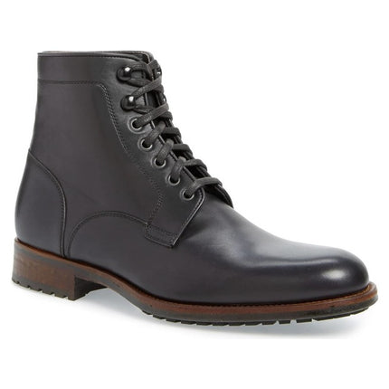 Hand Made Men Black Leather Ankle Boots, Black Ankle Boots, Men’s Boots
