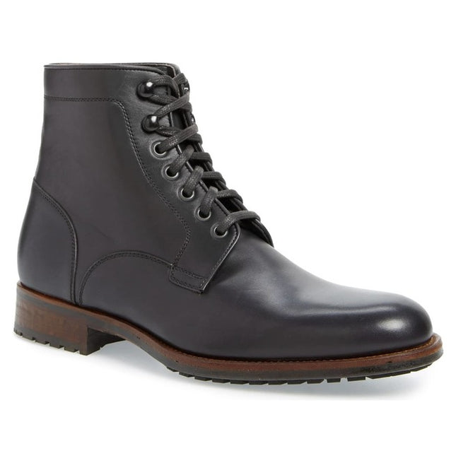 Hand Made Men Black Leather Ankle Boots, Black Ankle Boots, Men’s Boots