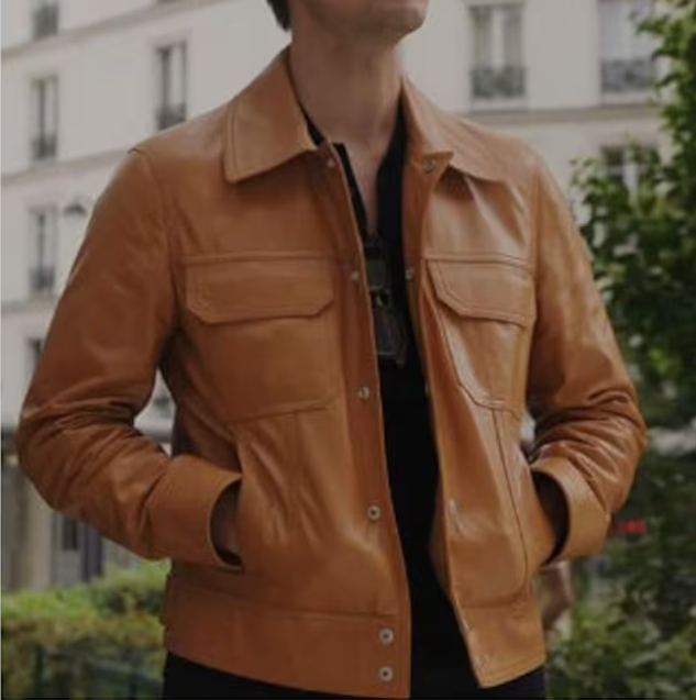 Handmade New Men’s Brown Leather Biker Jacket, Moto Fashion Jacket For Men