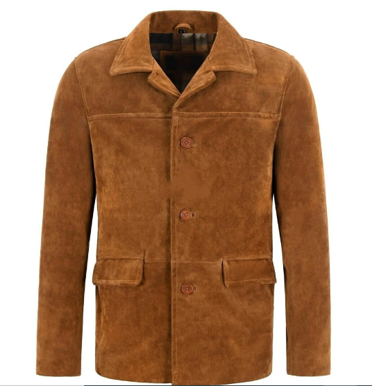 Handmade New Men’s Tan Brown Jacket Soft Sheepskin Causal Slim Fit Coat Jacket For Men
