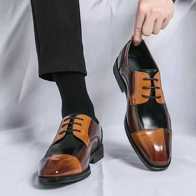 Handmade Men Multicolor Leather Derby Lace Up Dress Shoe, Office Shoes
