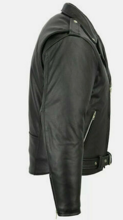 Handmade Men Black Biker Jacket, Moto Dress Jacket For Men