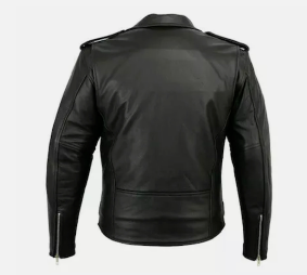 Handmade Men Black Biker Jacket, Moto Dress Jacket For Men