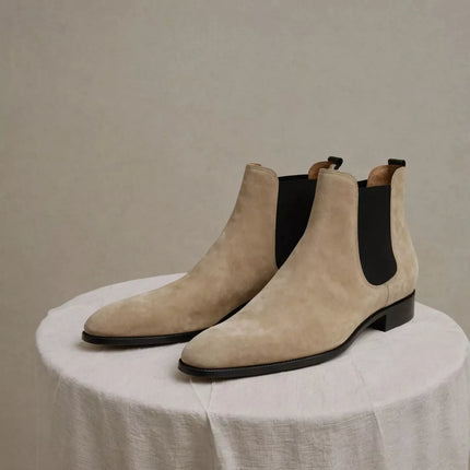mens beige dress boots Men's Monaco Beige Boots, Size: US9.5 / UK8.5 / EU43, Black