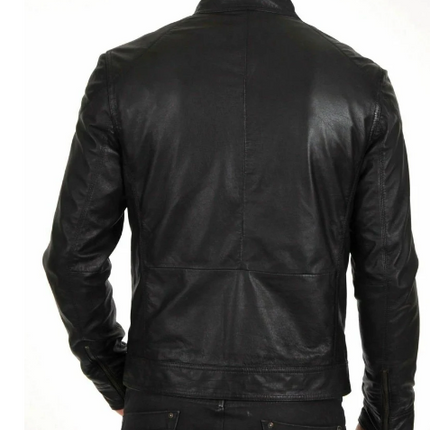 Handmade New Men’s Black Jacket, Moto Leather Stylish Slim Fit Jacket