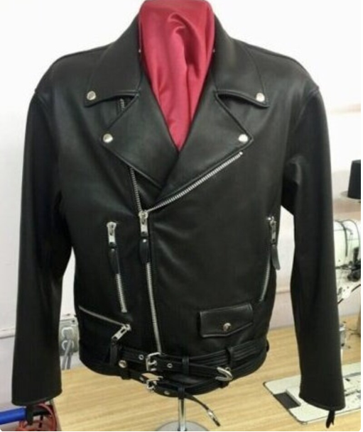 Handmade Men Black Biker Jacket, Leather Moto Fashion Jacket For Men