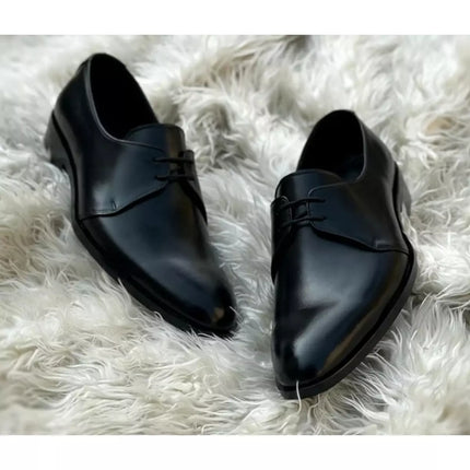 Handmade Mens Black Leather Dress Shoes, Men Dress Shoes, Mens Lace up Shoe