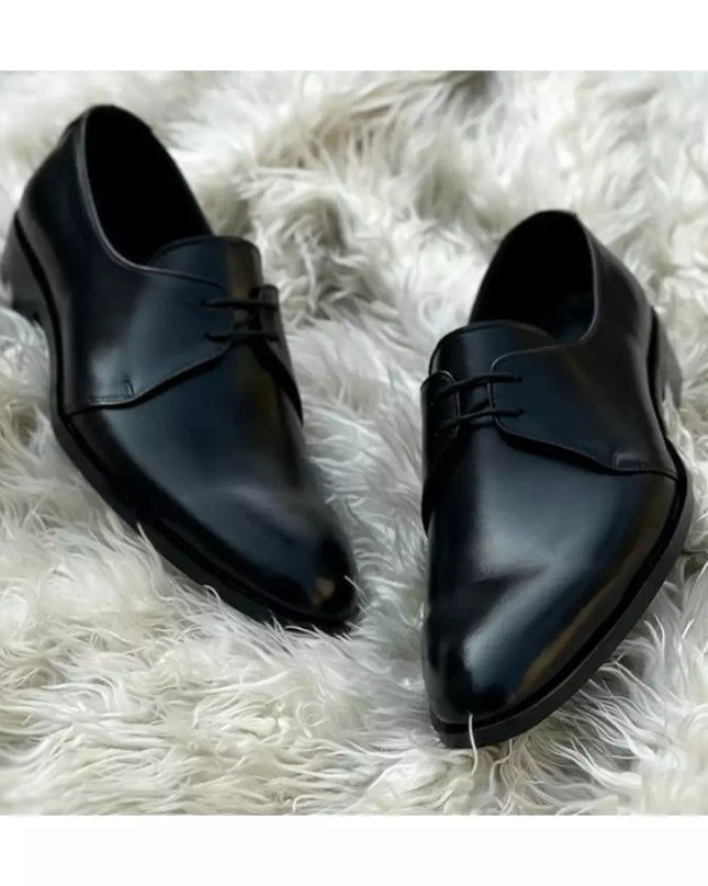Handmade Mens Black Leather Dress Shoes, Men Dress Shoes, Mens Lace up Shoe