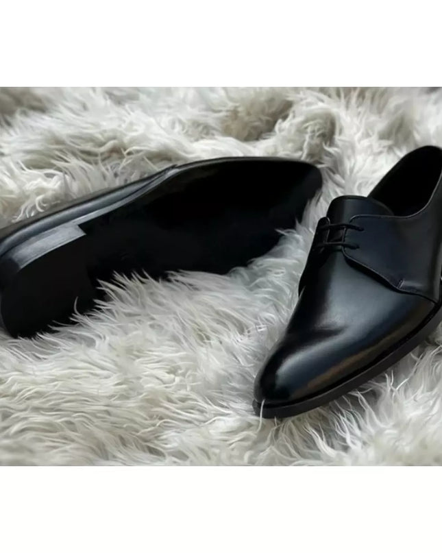Handmade Mens Black Leather Dress Shoes, Men Dress Shoes, Mens Lace up Shoe