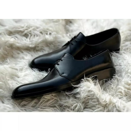 Handmade Mens Black Leather Dress Shoes, Men Dress Shoes, Mens Lace up Shoe