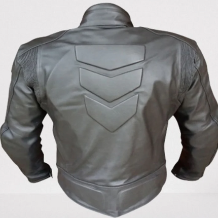 Handmade Men Black Leather Padded Biker Jacket, Motorbike Leather Jacket for men