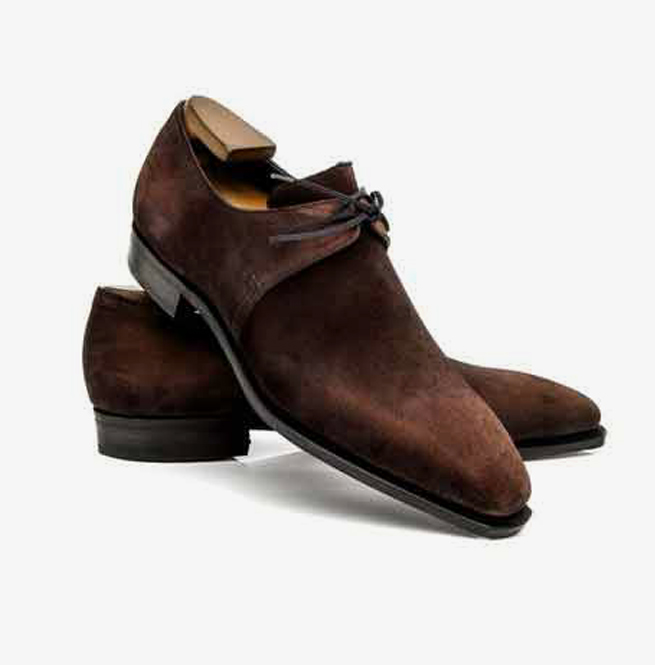Handmade Brown Suede Dress Shoes 