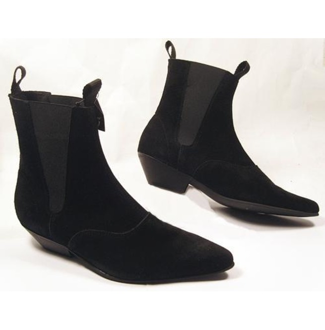 mens black cuban heel boots