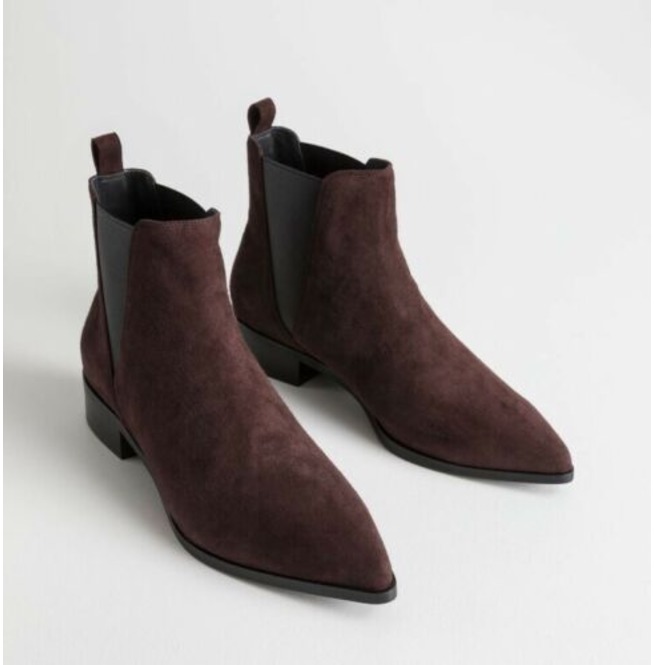 suede pointed boots